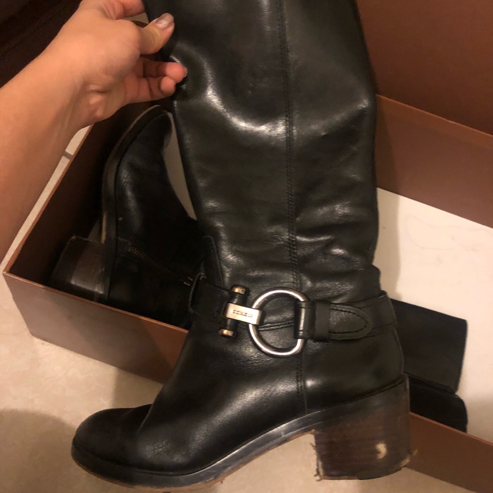 Coach black boots